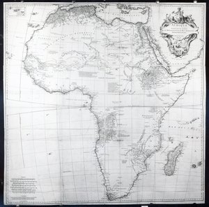 Guillaume Delahaye tarafından kazınmış Afrika Haritası, 1749